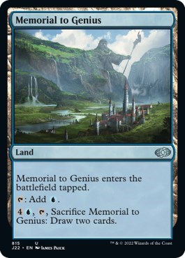 Memorial to Genius from J22 #815, Magic: The Gathering card
