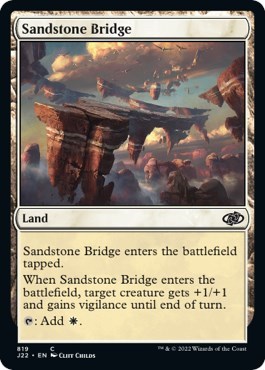 Sandstone Bridge from J22 #819, Magic: The Gathering card
