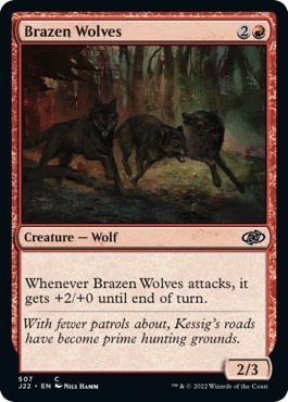 Brazen Wolves from J22 #507, Magic: The Gathering card