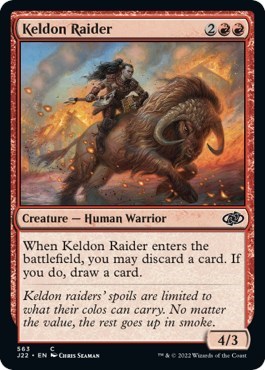 Keldon Raider from J22 #563, Magic: The Gathering card