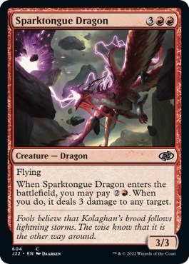 Sparktongue Dragon from J22 #604, Magic: The Gathering card