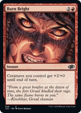 Burn Bright from J22 #508, Magic: The Gathering card