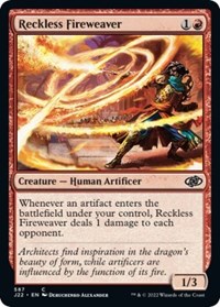 Reckless Fireweaver - Jumpstart 2022 - Magic: The Gathering card