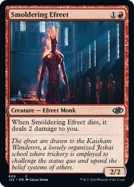 Smoldering Efreet from J22 #600, Magic: The Gathering card