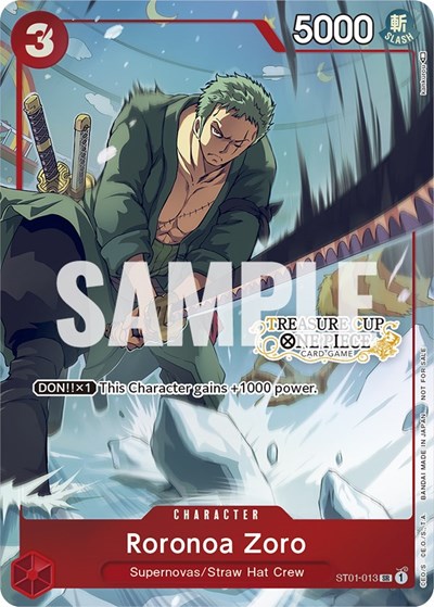 Roronoa Zoro - ST01-013 (Treasure Cup) card