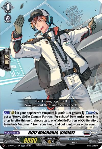 Blitz Mechanic, Schtart