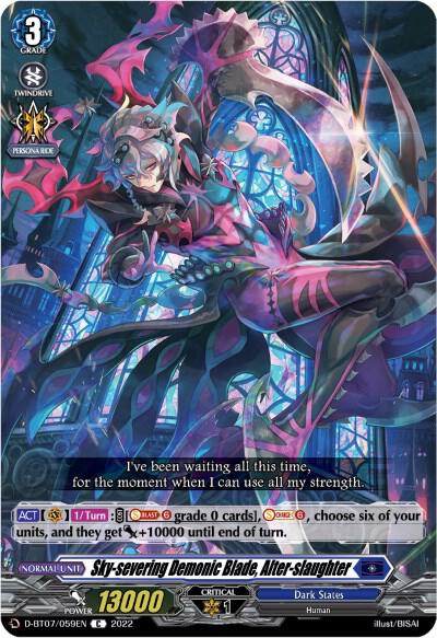 Sky-severing Demonic Blade, Alter-slaughter