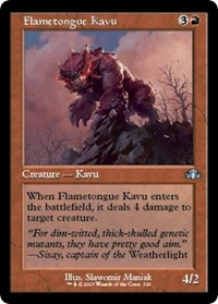 Flametongue Kavu (Retro Frame) - Dominaria Remastered - Magic: The Gathering card