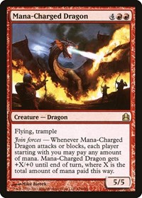 Mana-Charged Dragon - Commander - Magic: The Gathering card