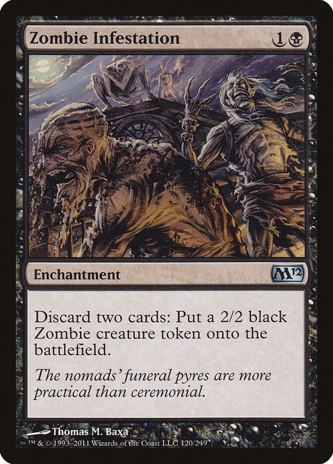 ゾンビの横行 Zombie Infestation 英語 foil MTG Zombie Infestation - Magic 2012 (M12) - Magic: The Gathering