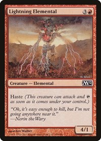 Lightning Elemental - Magic 2012 (M12) - Magic: The Gathering card