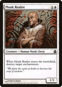 Monk Realist - Commander - Magic: The Gathering card