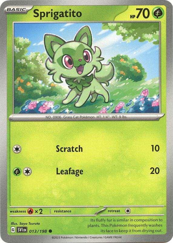 Sprigatito 013/198 from SV01: Scarlet & Violet Base Set