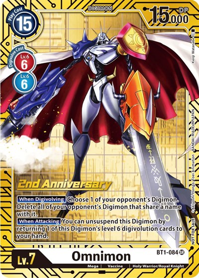 Omnimon (2nd Anniversary Card Set) Release Special Booster 1.0 card price