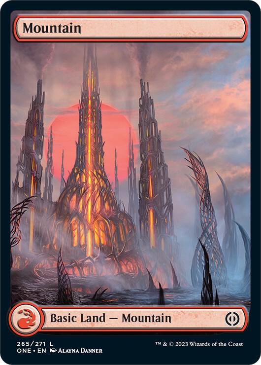 Mountain (265) - Full Art - Phyrexia: All Will Be One - Magic: The