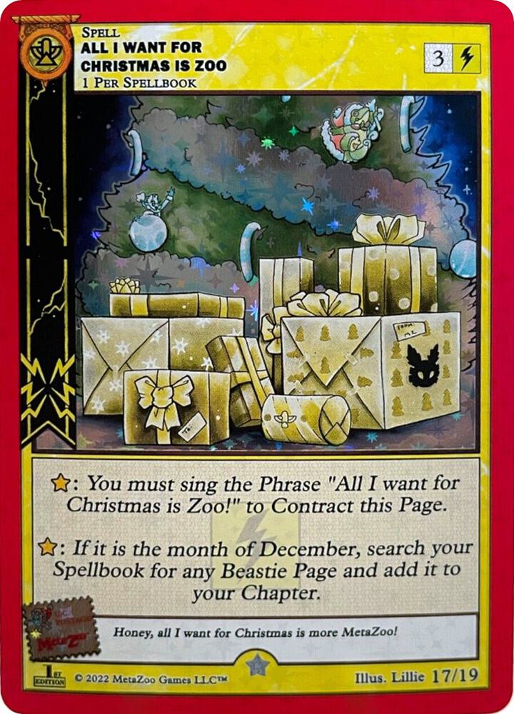 All I Want for Christmas Is Zoo (First Edition)