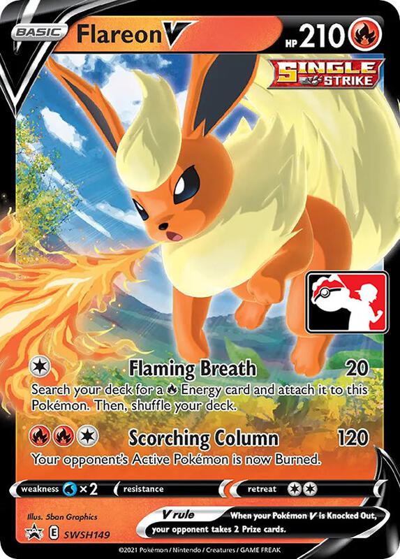 Flareon V SWSH149 from Prize Pack Series Cards