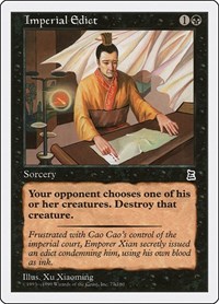 Imperial Edict - Portal Three Kingdoms - Magic: The Gathering card