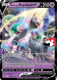 Galarian Rapidash V #SWSH111 from Prize Pack Series Cards Pokemon card image
