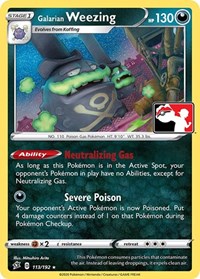 Galarian Weezing (Prize Pack Series Cards)