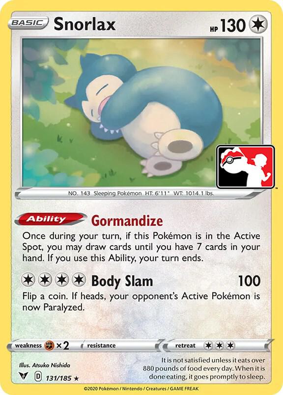 Snorlax - 131/185 - Prize Pack Series Cards - Pokemon - TCGplayer.com