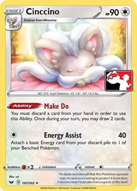 Cinccino #147/202 from Prize Pack Series Cards Pokemon card image