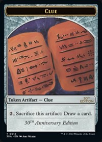 Clue (0012) Token - 30th Anniversary Edition - Magic: The Gathering card
