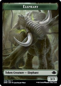 Elephant // Bird Double-Sided Token - Dominaria Remastered - Magic: The Gathering card