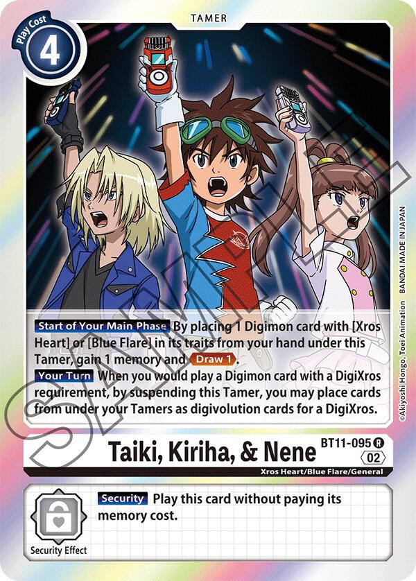 Taiki Kiriha and Nene digimon card