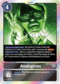 Analogman - Dimensional Phase - Digimon card