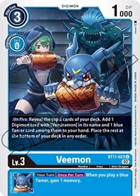 Veemon - Dimensional Phase - Digimon card