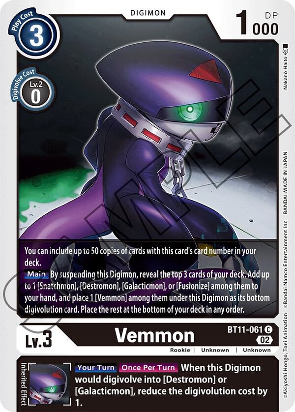 Vemmon digimon card