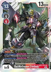 BlackWarGreymon (X Antibody) - Dimensional Phase - Digimon card