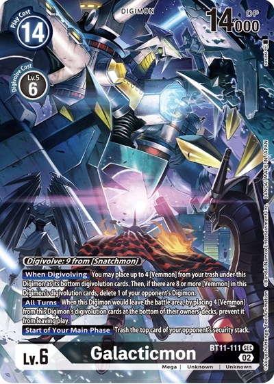 Galacticmon (Alternate Art) Dimensional Phase Secret Rare Digimon card — value and price