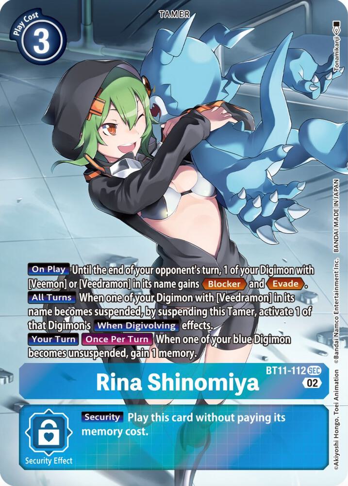 Rina Shinomiya Alternate Art digimon card