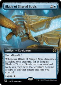 Blade of Shared Souls (Extended Art) - Phyrexia: All Will Be One - Magic: The Gathering card