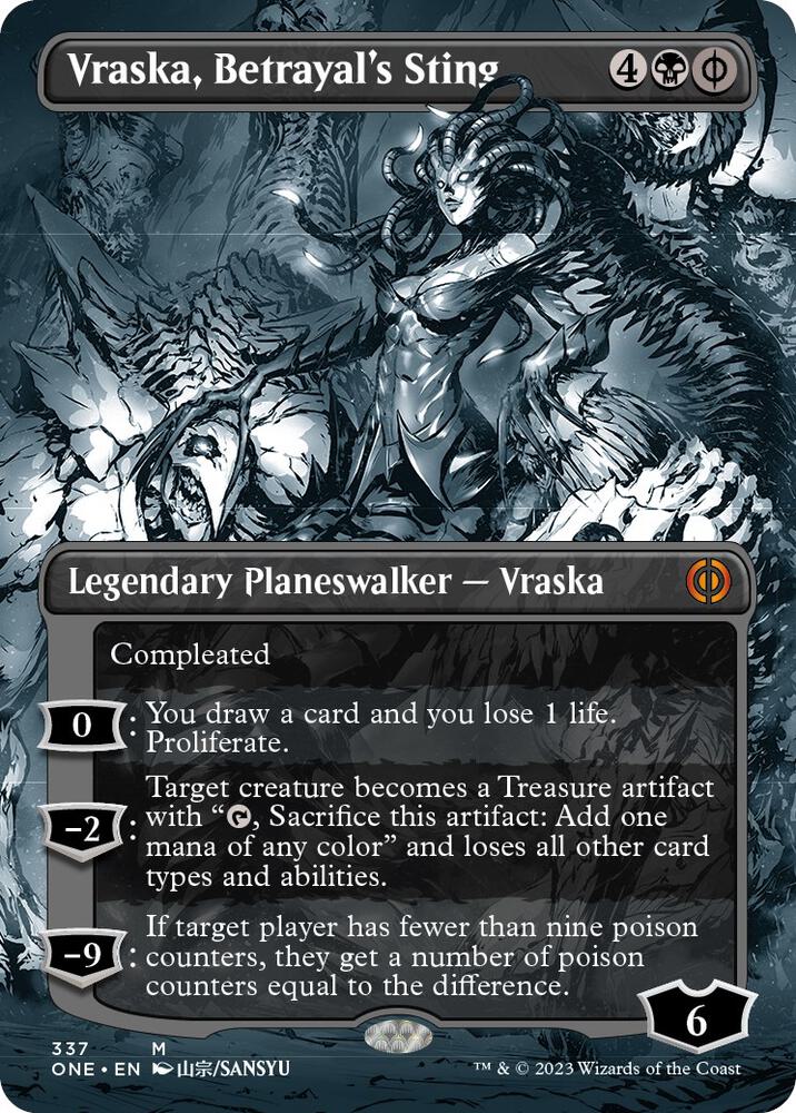 Vraska, Betrayal's Sting (Borderless) - Phyrexia: All Will Be One