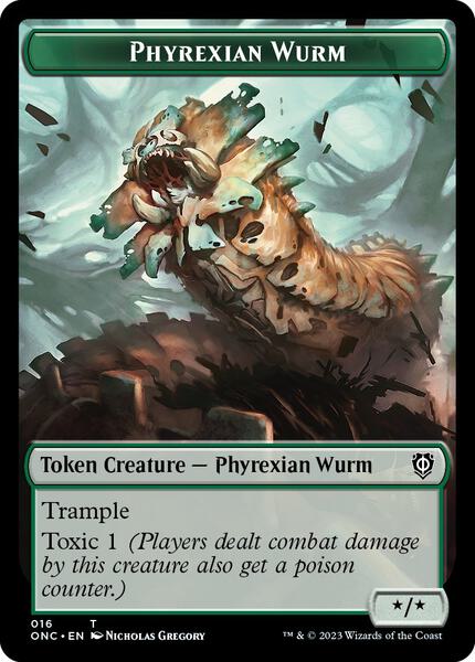Phyrexian Wurm // Phyrexian Horror Double-Sided Token - Commander