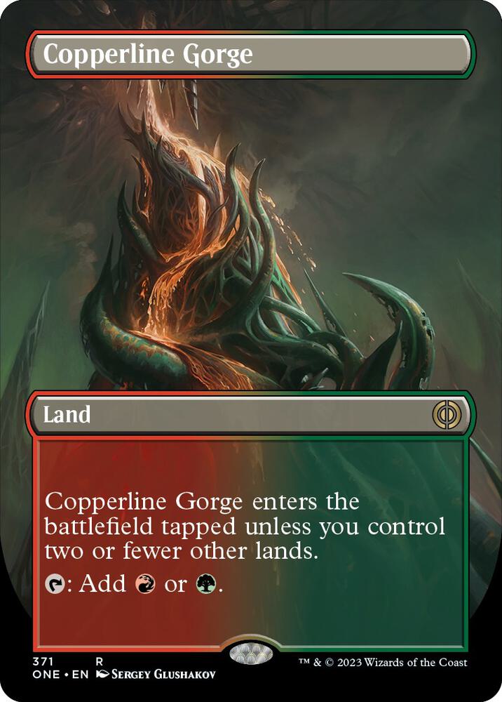 Copperline Gorge (Borderless) - Phyrexia: All Will Be One - Magic