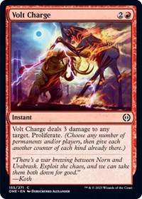 Volt Charge - Phyrexia: All Will Be One - Magic: The Gathering card
