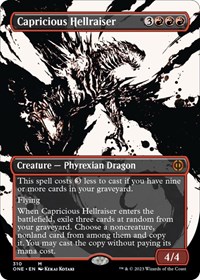 Capricious Hellraiser (Showcase) - Phyrexia: All Will Be One - Magic: The Gathering card