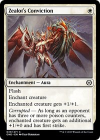Zealot's Conviction - Phyrexia: All Will Be One - Magic: The Gathering card