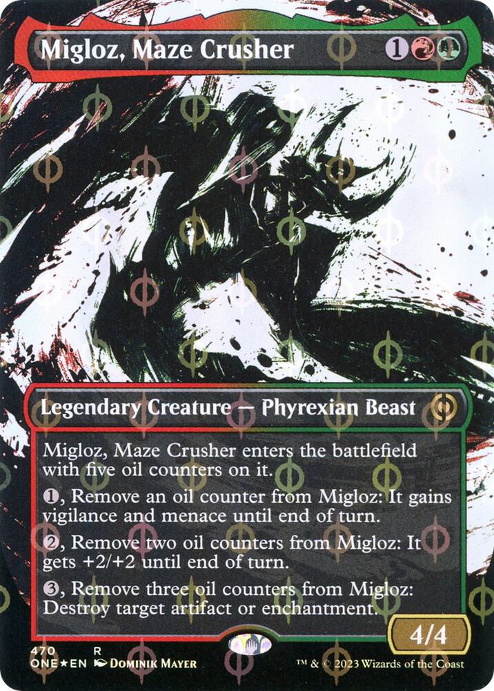 Migloz, Maze Crusher (Showcase) (Step-and-Compleat Foil
