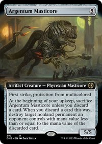 Argentum Masticore (Extended Art) - Phyrexia: All Will Be One - Magic: The Gathering card
