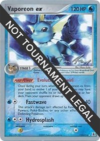 Vaporeon ex - 2007 (Tom Roos) #110/113 from World Championship Decks Pokemon card image