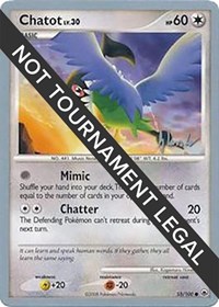 Chatot - 2008 (Dylan Lefavour) #55/100 from World Championship Decks Pokemon card image
