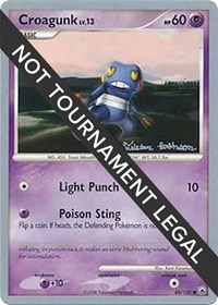 Croagunk - 2008 (Tristan Robinson) #60/100 from World Championship Decks Pokemon card image