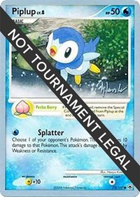 Piplup (72) - 2008 (Dylan Lefavour) #72/100 from World Championship Decks Pokemon card image