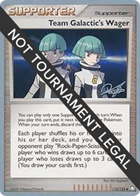 Team Galactic's Wager - 2008 (Paul Atanassov) #115/123 from World Championship Decks Pokemon card image