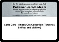 Code Card - Knock Out Collection [Tyranitar, Shiftry, and Vivillon]